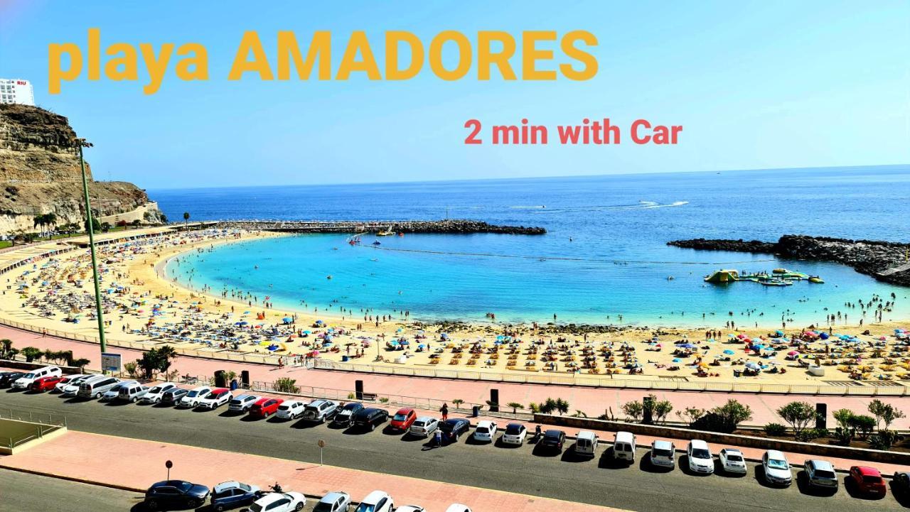 Deluxe 3 Rooms74M2,2Air Condit 2Tv Seaview On Amadores,2 Heatpools, Parking, 600 Mb,Dishwasher,2Lift,,3 Beaches Playa Del Cura  Exteriör bild